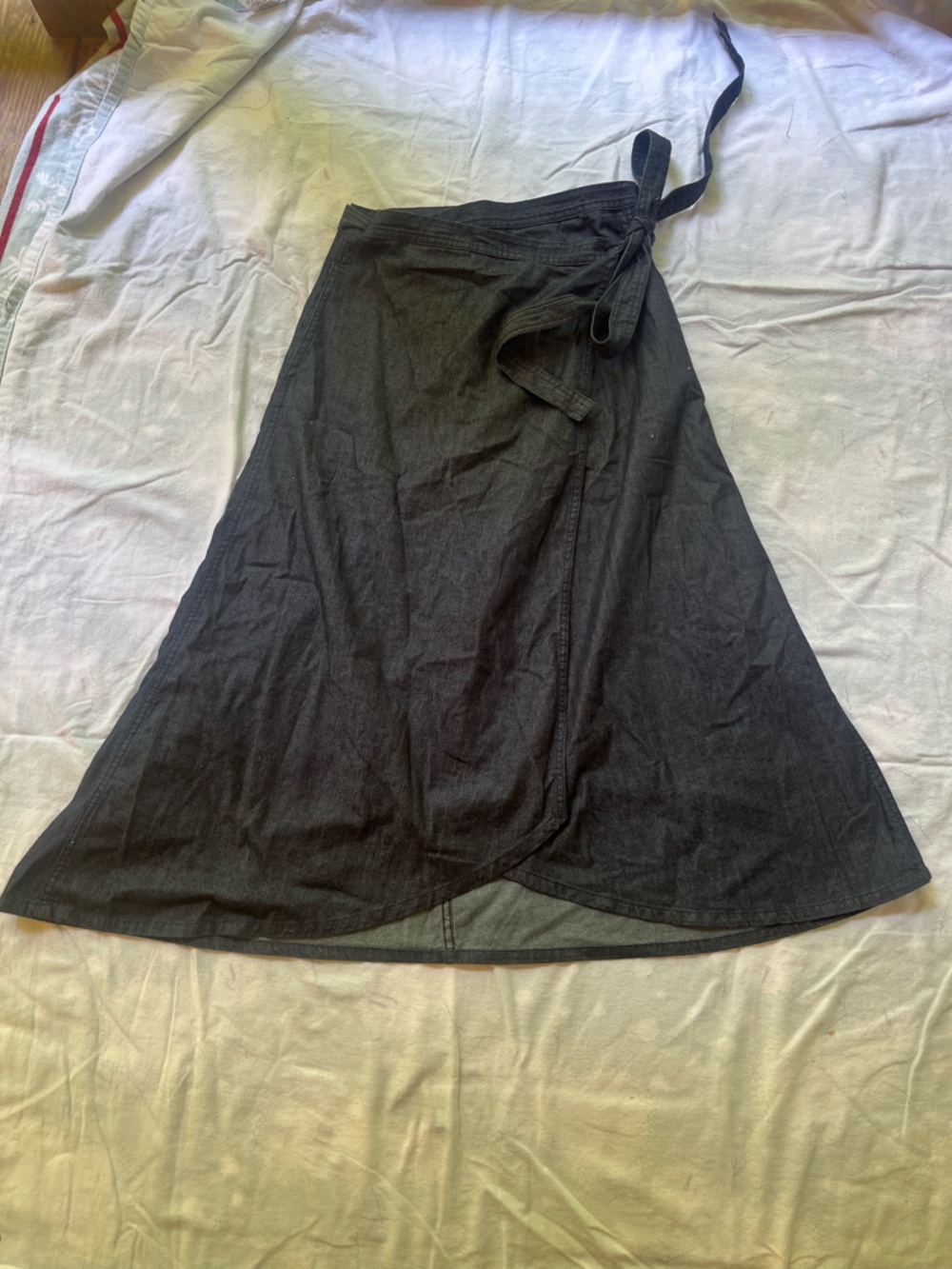GAP Black Wrap A-Line Skirt